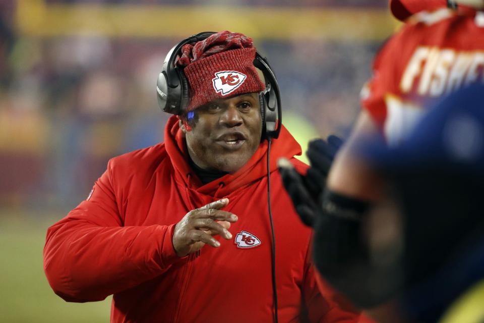 Kansas City Chiefs offensive coordinator Eric Bieniemy.