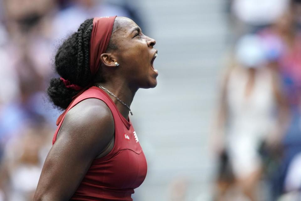 Tennis star Coco Gauff at the U.S. Open tennis championships in New York