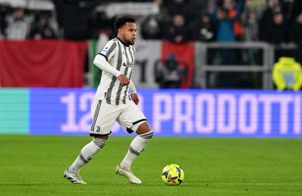 TURIN, ITALY - JANUARY 22: Weston McKennie of Juventus controls the ball during the Serie A match between Juventus and Atalanta BC at Allianz Stadium on January 22, 2023 in Turin, Italy. (Photo by Chris Ricco - Juventus FC/Juventus FC via Getty Images)