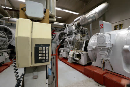 Electric turbines are seen in the old NATO headquarters during the move to the new building, in Brussels, Belgium April 19, 2018. REUTERS/Yves Herman