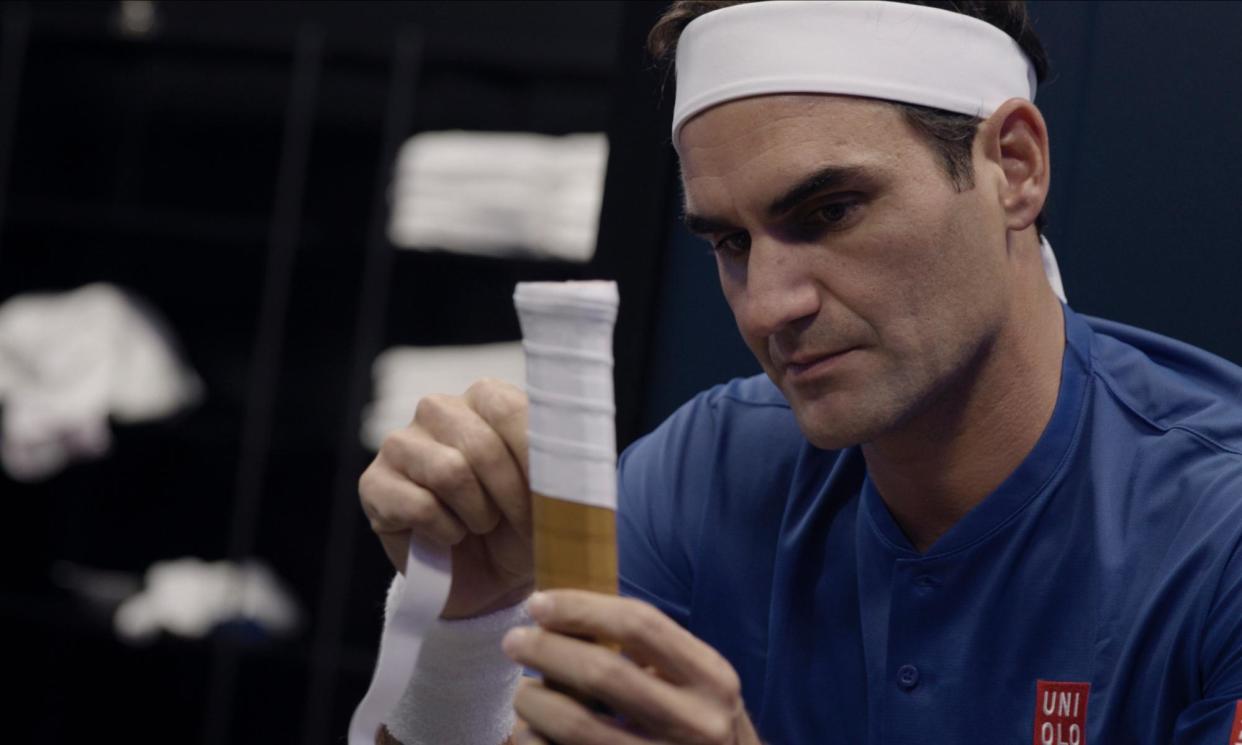 <span>Bowing out … Roger Federer in Federer: Twelve Final Days.</span><span>Photograph: Courtesy of Prime</span>