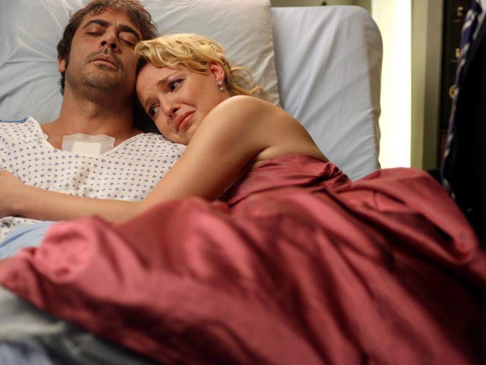 Jeffrey Dean Morgan and Katherine Heigl on "Grey's Anatomy"