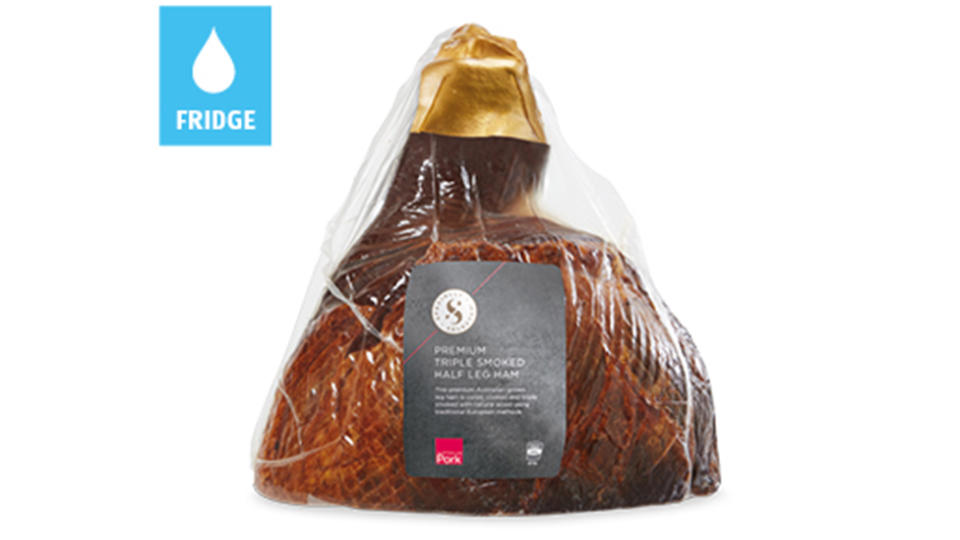 Aldi's offering is 'triple smoked with natural wood' and costs $11.99 per kilo. Photo: Aldi.