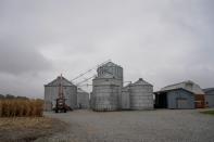 Corn silos on Gormong Farm near Terre Haute