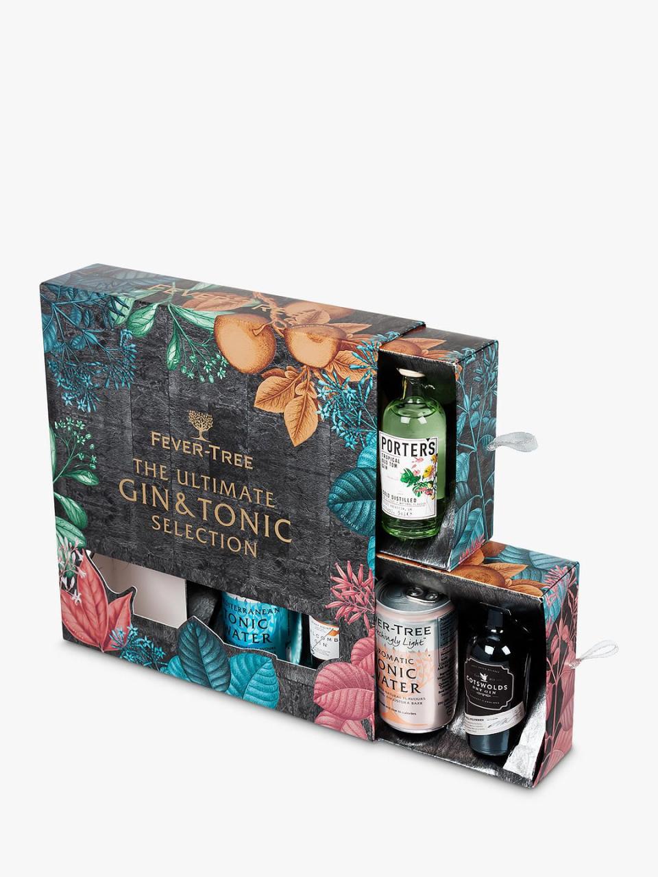 <p>Know the gins to your tonics? Ah, well you don't have to, because Fever-Tree does it for you! This is the ultimate selection of gin and tonic pairings. </p><p><a class="link " href="https://go.redirectingat.com?id=127X1599956&url=https%3A%2F%2Fwww.johnlewis.com%2Ffevertree-perfect-gin-tonic-pairing-box%2Fp4325035&sref=https%3A%2F%2Fwww.delish.com%2Fuk%2Fcocktails-drinks%2Fg29855274%2Falcoholic-gift-guide%2F" rel="nofollow noopener" target="_blank" data-ylk="slk:BUY NOW;elm:context_link;itc:0;sec:content-canvas">BUY NOW</a> <strong>£30.00, John Lewis </strong></p>