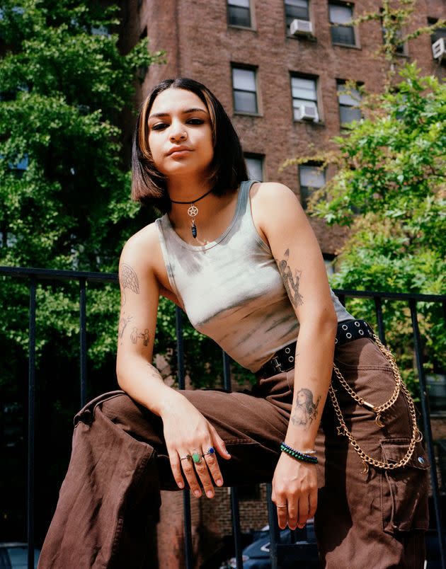 Singer Ambar Lucid posted her first song, “Letting Go,” on SoundCloud five years ago. (Photo: Kadar R. Small for HuffPost; Hair and Makeup: Claudia Lake for Chanel)