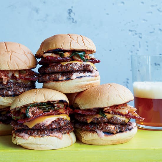 Bacon-and-Kimchi Burgers 
 