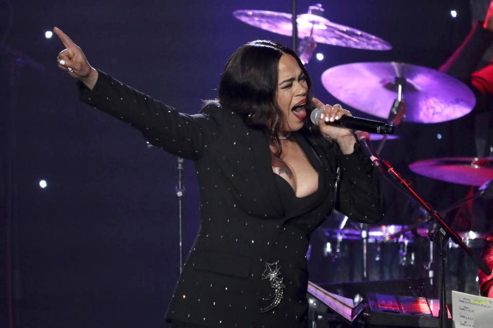 FILE - Faith Evans performs at the Pre-Grammy Gala and Salute to Industry Icons on Saturday, Jan. 25, 2020, in Beverly Hills, Calif. Evans turns 50 on June 10. (Photo by Willy Sanjuan/Invision/AP, File)