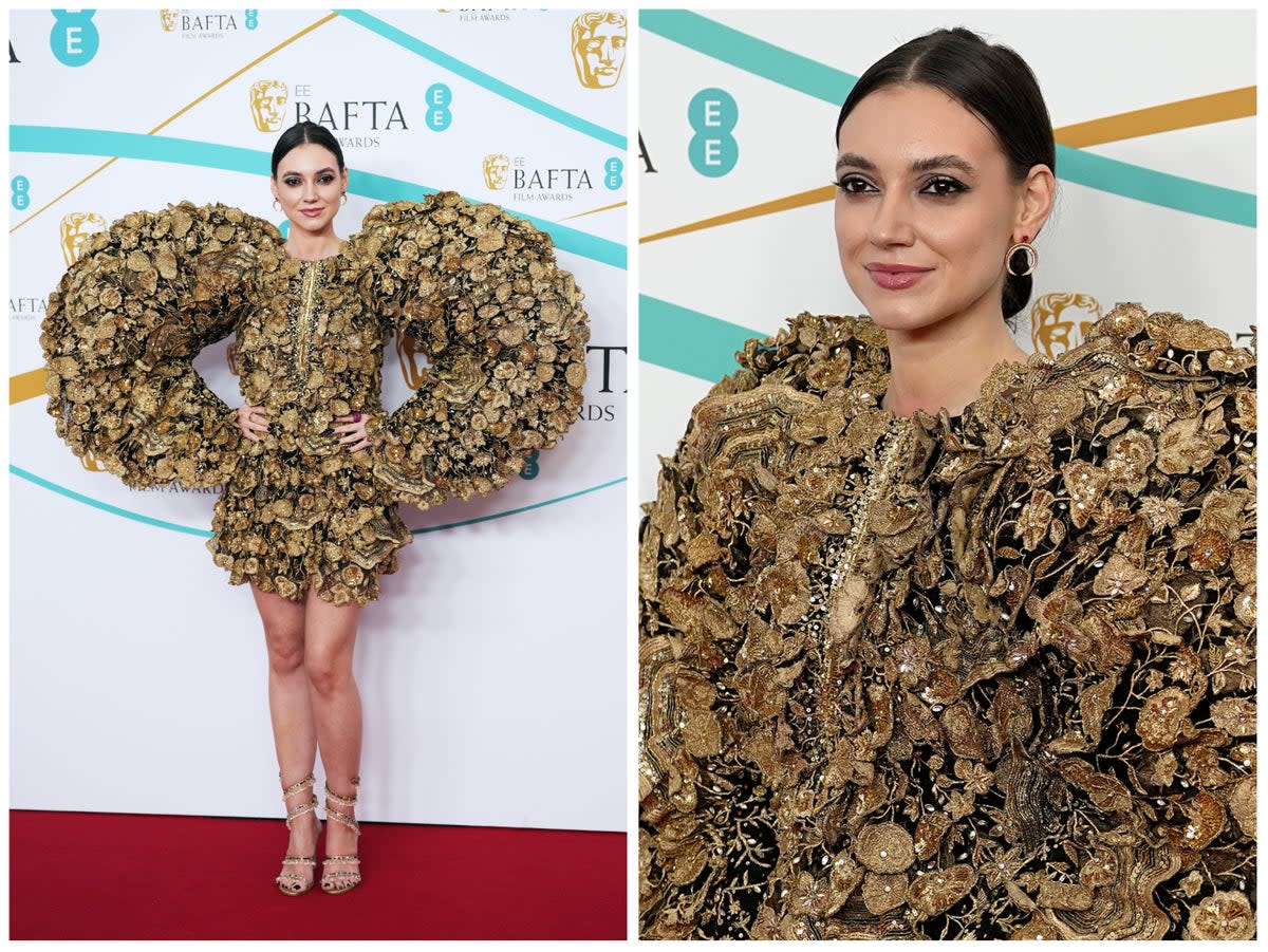 Andreea Cristea in Rahul Mishra (Getty Images)