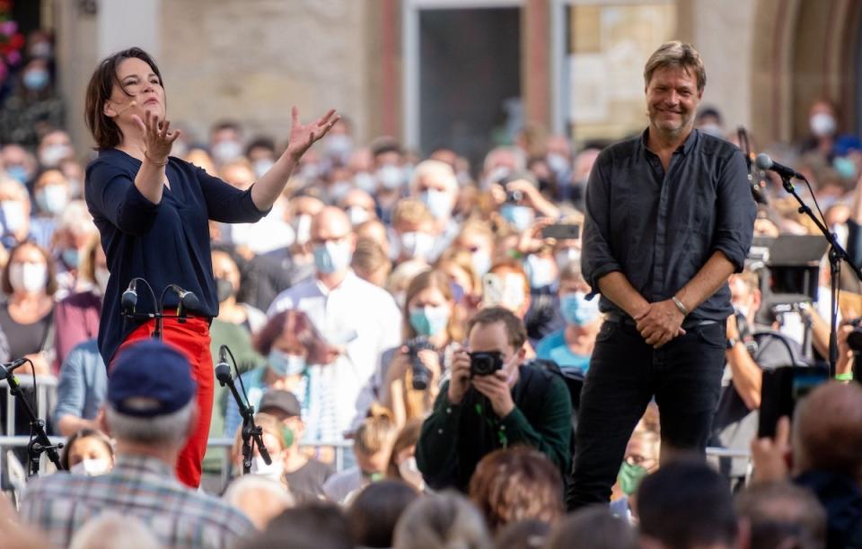 Die Bundesvorsitzenden der Grünen: Kanzlerkandidatin Annalena Baerbock und Robert Habeck