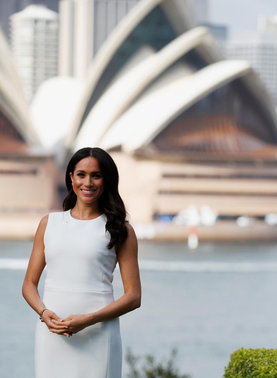 Meghan Markle and Prince Harry attended an official visit in Sydney, Australia, just hours after announcing Meghan's pregnancy.