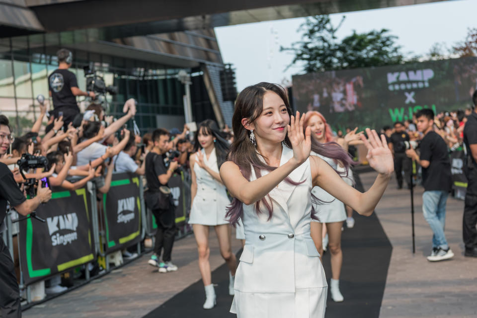 WJSN arrives on the red carpet. (PHOTO: Kamp Singapore)