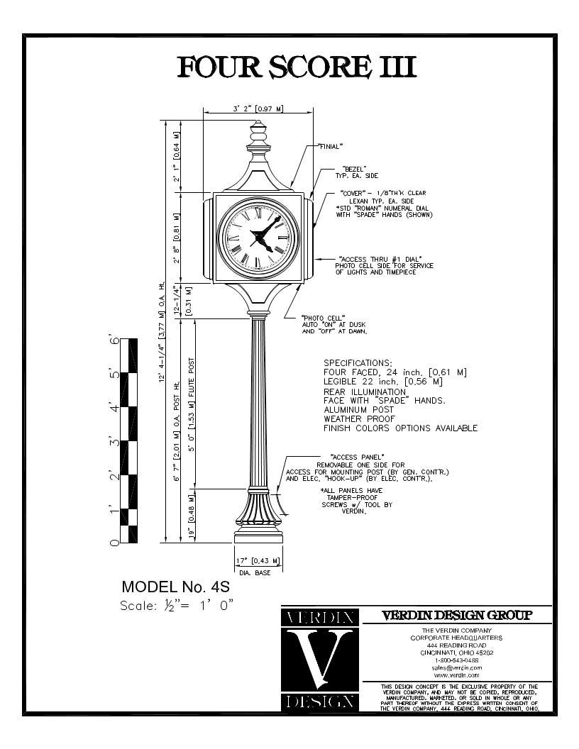 This is a diagram of The Verdin Company clock that had been in Time Square on Fort Myers Beach before Hurricane Ian destroyed it on Sept. 28, 2022.