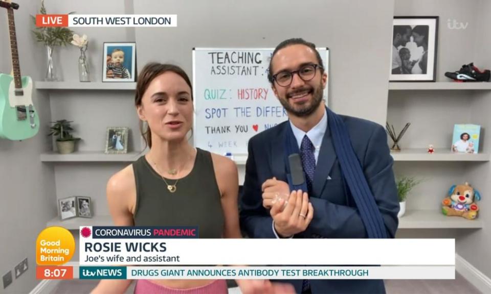 Rosie and Joe Wicks on Good Morning Britain.