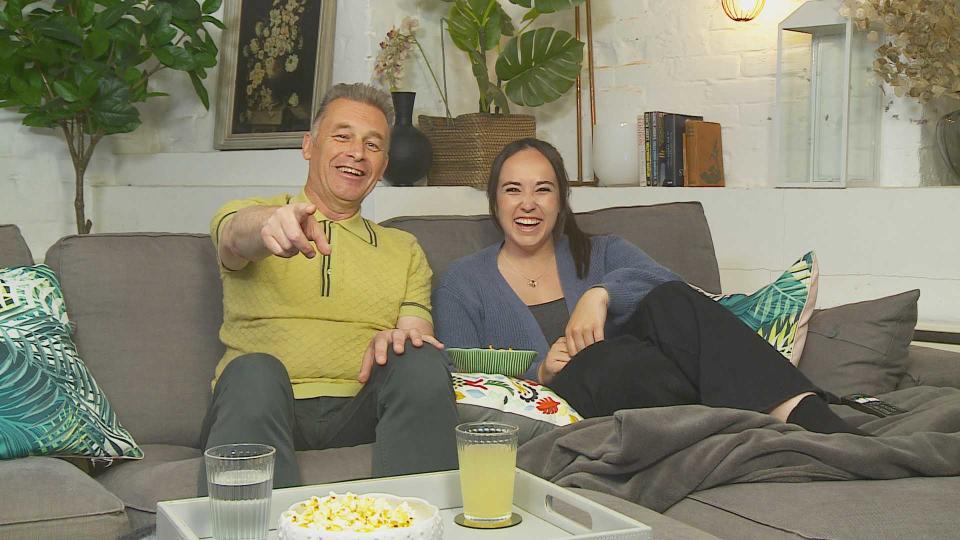 Chris Packham and Megan McCubbin on Celebrity Gogglebox 2024