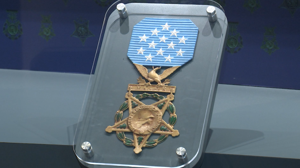 An Army Medal of Honor on display at the National Medal of Honor Heritage Center in Chattanooga. (Photo: WKRN)