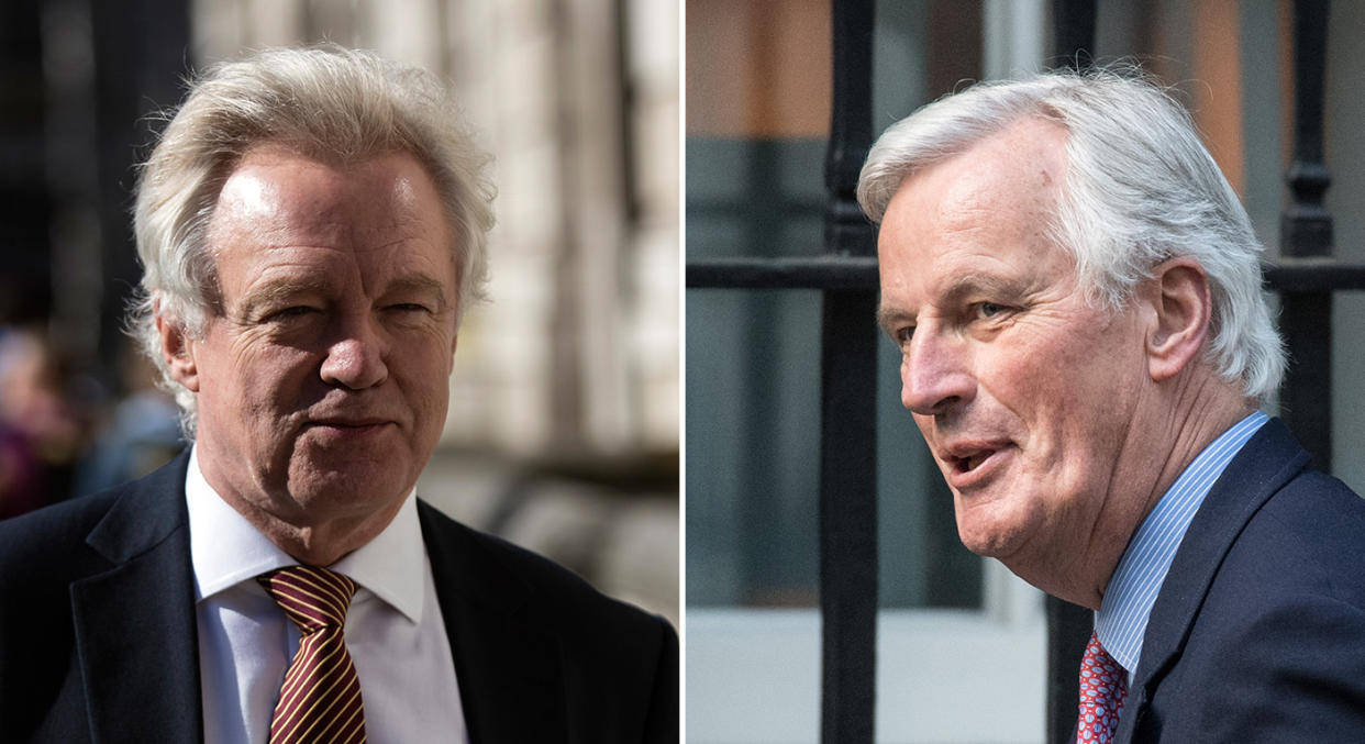 David Davis and Michel Barnier