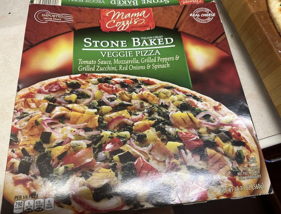 Mama Cozzi stone-baked veggie pizza
