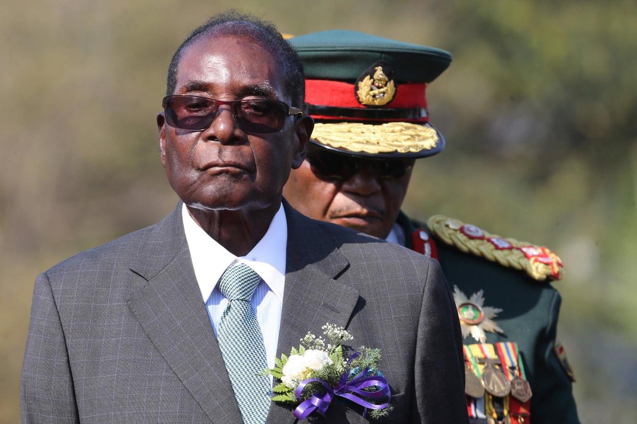 Zimbabwean President Robert Mugabe in August this year, before the political unrest of last week: EPA