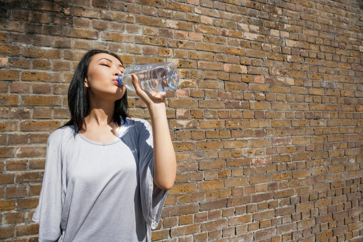 Woman drinking water