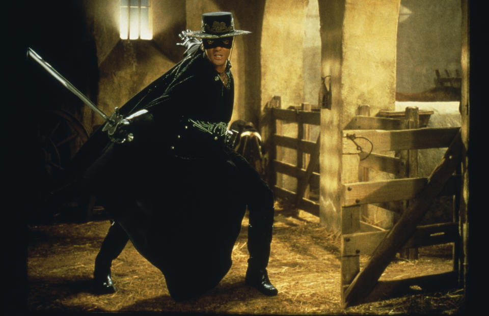 (Original Caption) Antonio Banderas alias Zorro. (Photo by Ronald Siemoneit/Sygma/Sygma via Getty Images)