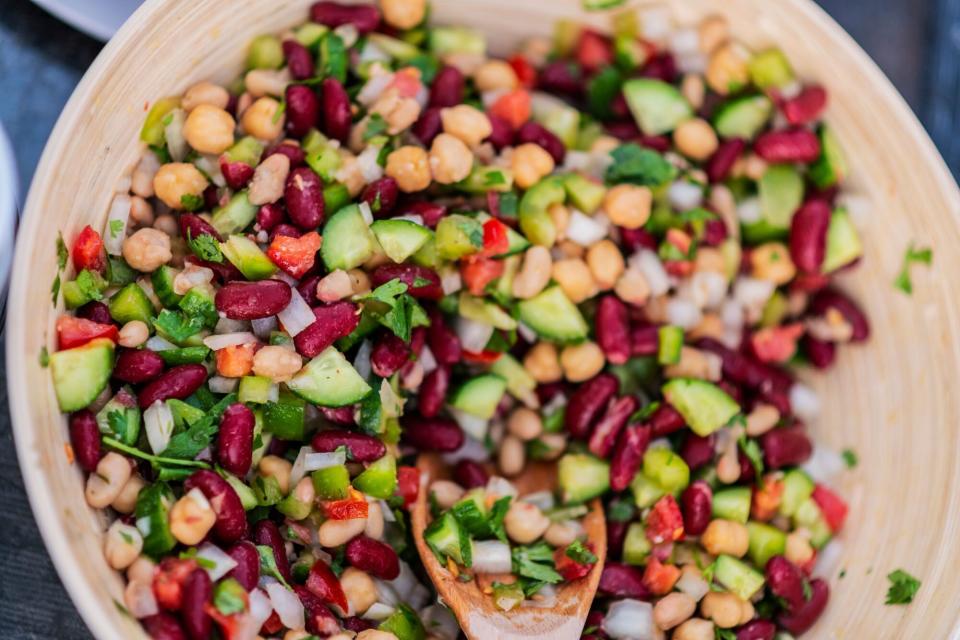 Bean Salad in Big Bowl