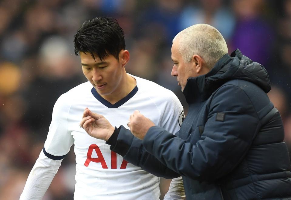 Former boss: Jose Mourinho previously coached Heung-min Son at Tottenham (Getty Images)