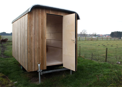 recycled abandoned trailer