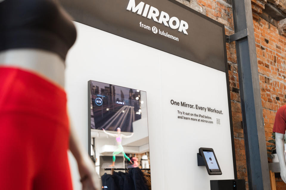 Lululemon’s at-home fitness center Mirror offers live and on-demand fitness sessions, as well as one-on-one training sessions. - Credit: Courtesy Photo