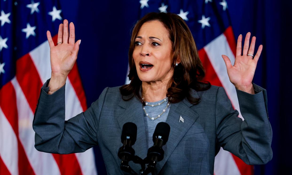 <span>Kamala Harris at a campaign rally in Greensboro, North Carolina, on Thursday.</span><span>Photograph: Erik S Lesser/EPA</span>