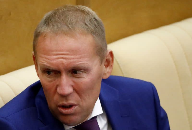 FILE PHOTO: Russian parliamentarian Andrei Lugovoy attends a session of the State Duma in Moscow