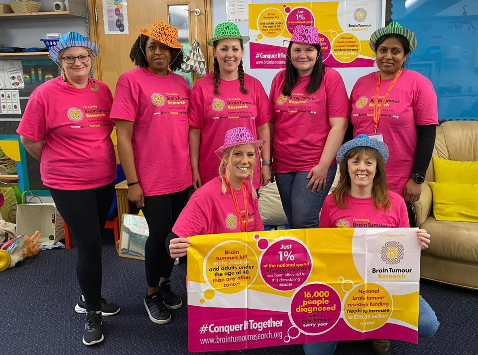 Connell takes part in Wear A Hat Day at The Redway School. (Brain Tumour Research/SWNS)
