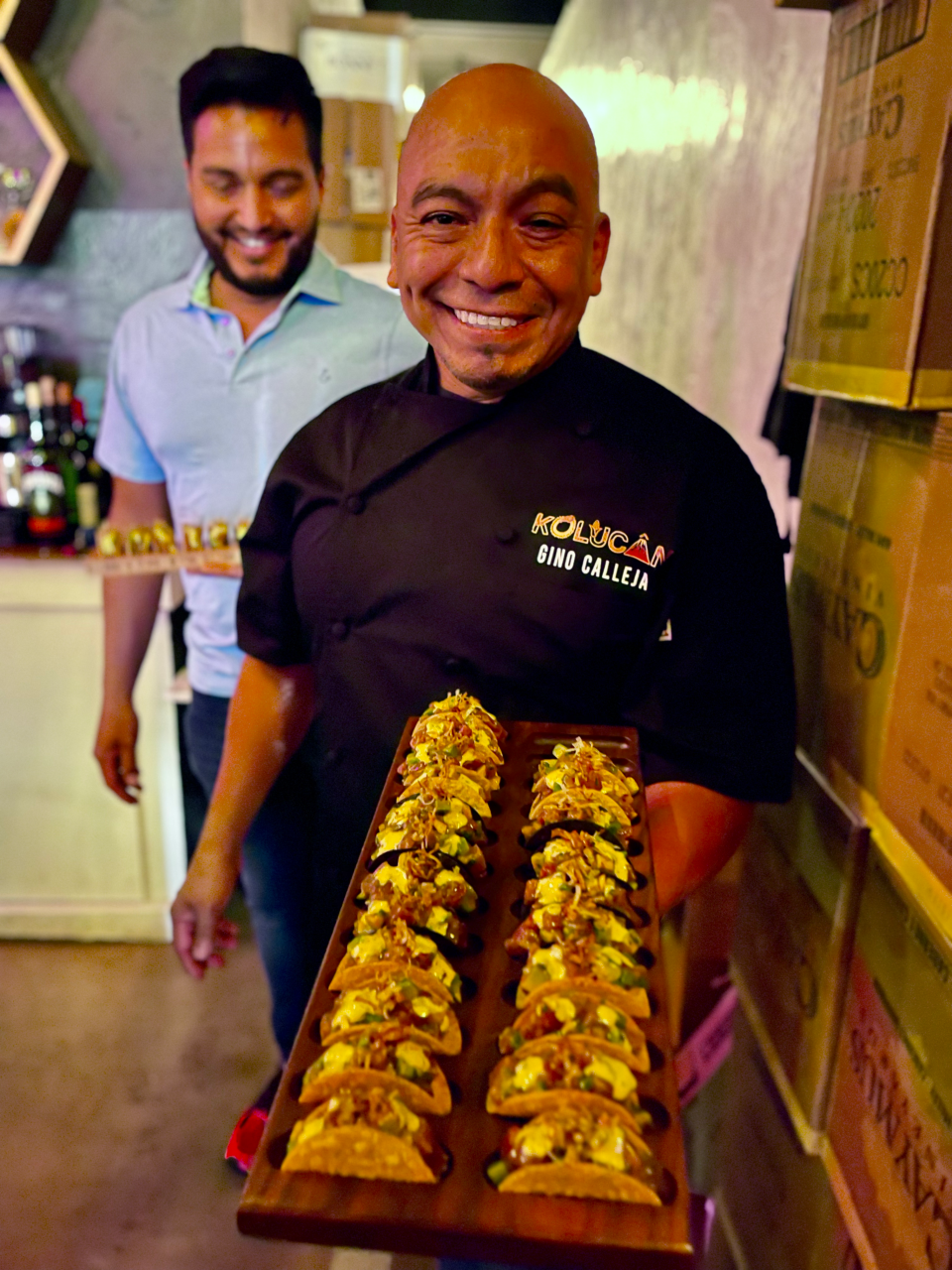 Gino Calleja, center, will co-own the upcoming Kolucan Mexican Bar and Grill opening in Sarasota's Gulf Gate neighborhood. Calleja also owns Reyna's Taqueria, which has two locations in Sarasota.