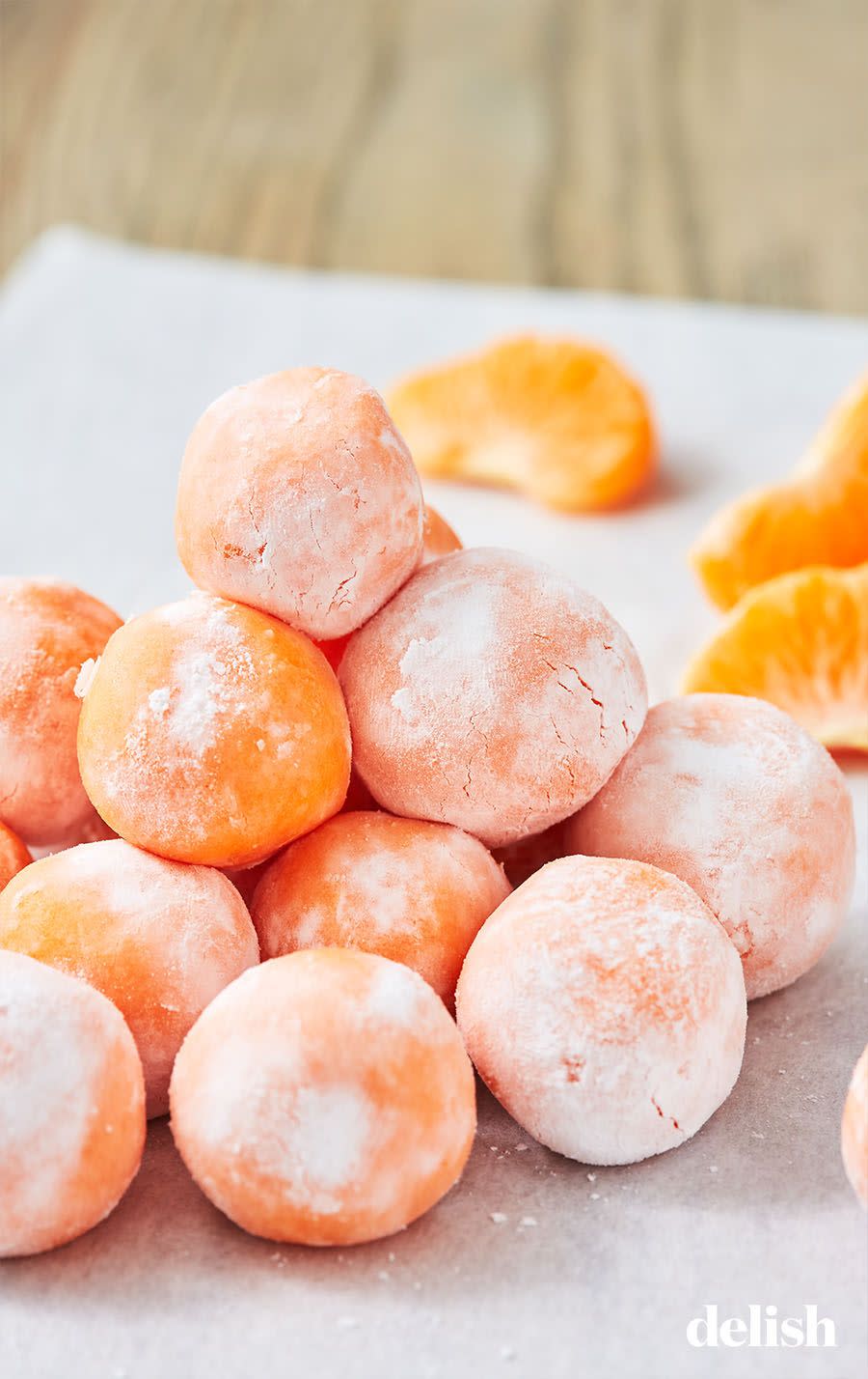 <p>Pro tip: store them in the refrigerator until you're ready to serve.</p><p>Get the recipe from <a href="https://www.delish.com/cooking/recipe-ideas/a27378203/orange-creamsicle-truffles-recipe/" rel="nofollow noopener" target="_blank" data-ylk="slk:Delish;elm:context_link;itc:0;sec:content-canvas" class="link ">Delish</a>.</p>