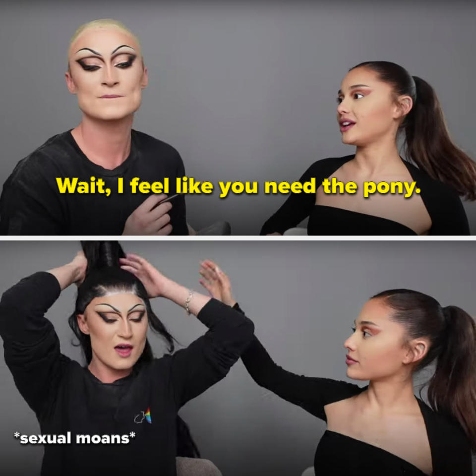 We joke, but the ponytail really adds something.