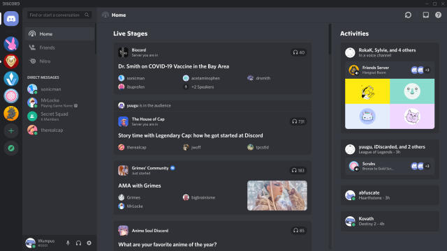 Music-focused discord servers