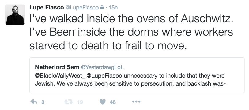 Last night, Lupe argued with fans on Twitter after using the phrase “dirty Jewish execs” in a new track.