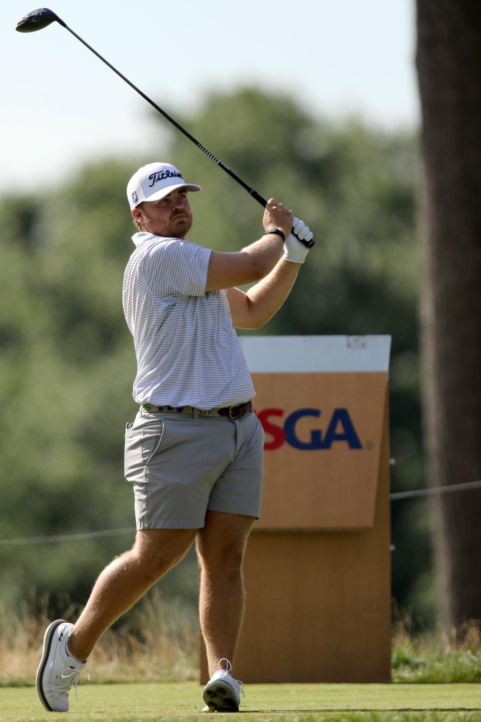 Campbell Kremer aparece en el 122º Campeonato de Golf Amateur de Estados Unidos, en Paramus.  lunes, 15 de agosto de 2022