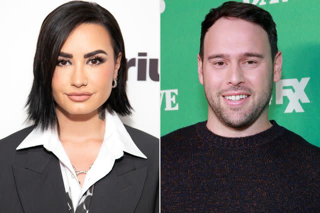 <p>Santiago Felipe/Getty; Rich Fury/Getty</p> Demi Lovato; Scooter Braun