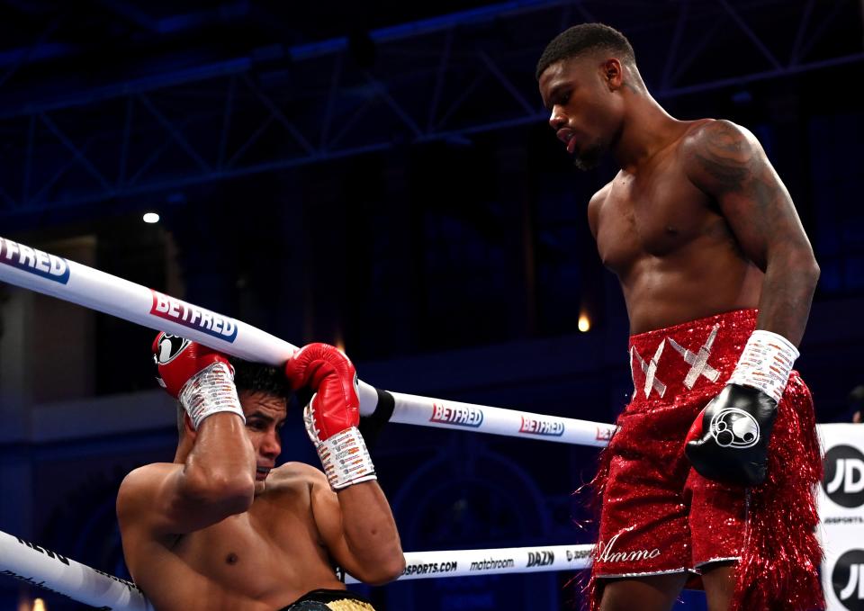 Austin ‘Ammo’ Williams knocks down Javier Francisco Maciel (Getty Images)