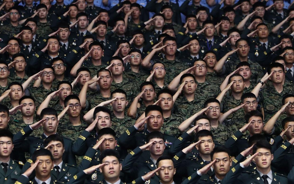Until now nearly every able-bodied South Korean man between the ages of 18 and 35 has been required to complete around two years of military service - Getty Images AsiaPac