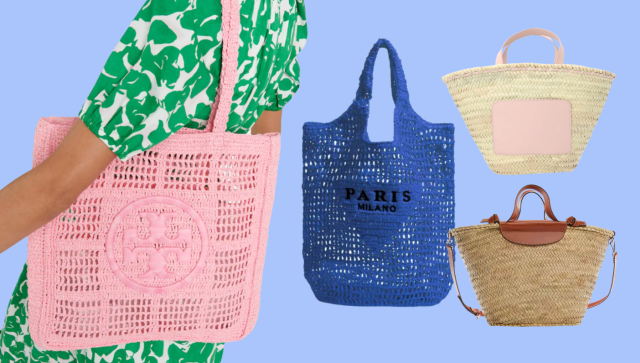 Summer Life Woven Straw Beach Bag