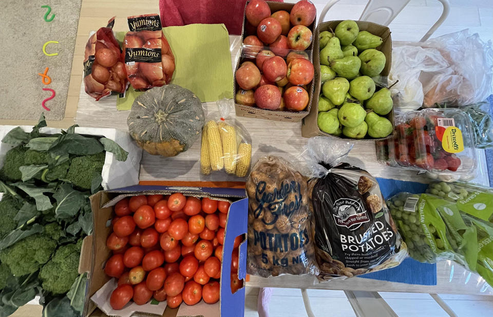 Market fresh produce haul from market shop