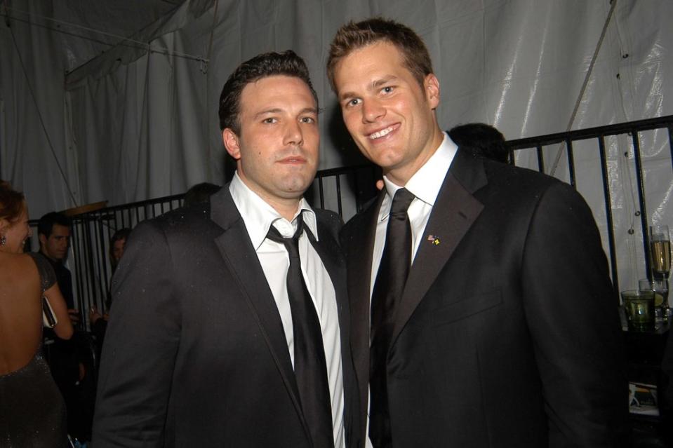 Ben Affleck and Tom Brady at an after-party for the White House Correspondents Dinner on May 1, 2004. Patrick McMullan via Getty Images
