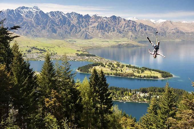 Dangle high above Queenstown. Photo: Ziptrek