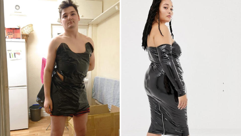 ASOS latex dress