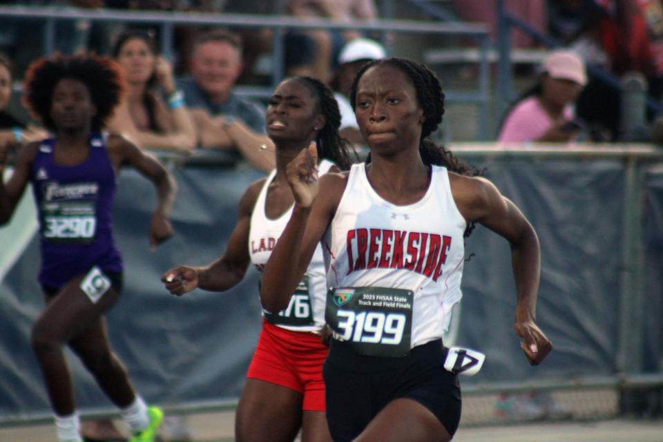 Janay Moorer of Creekside qualified in the 100, 200 and 400-meter runs.