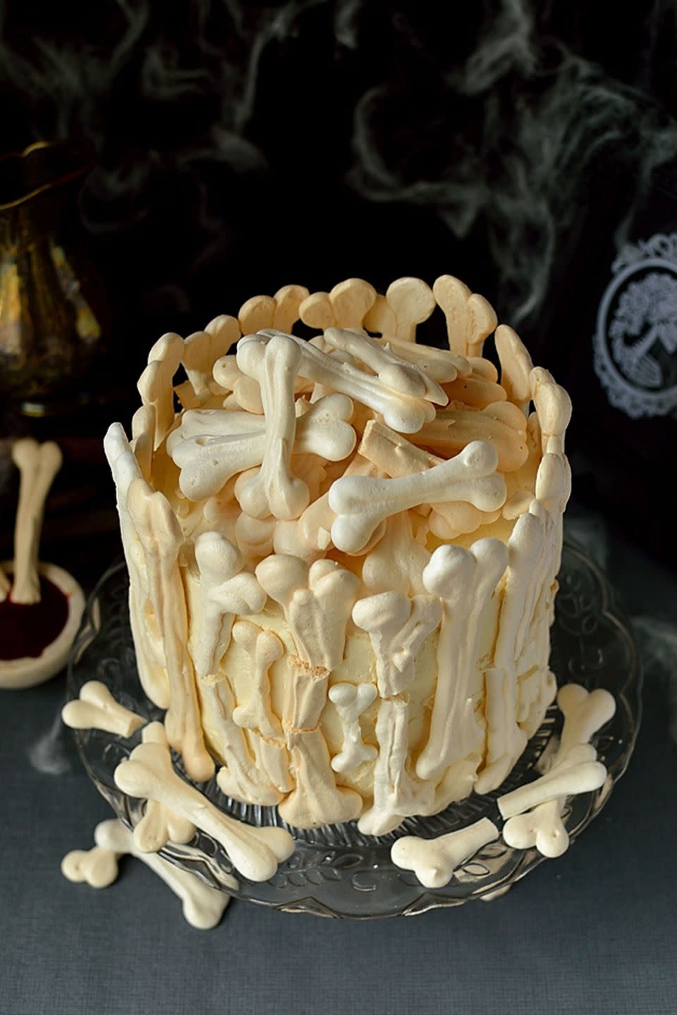 Meringue Bone Palace Halloween Cake