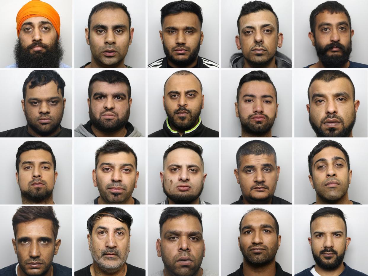 Twenty men have been given long-term jail sentences for abusing teenagers in Huddersfield: West Yorkshire Police