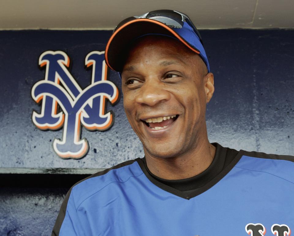 Darryl Strawberry in 2005 as a Mets spring training instructor. (AP Photo/Richard Drew)